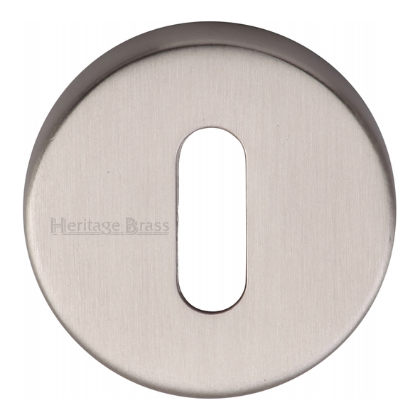 V4007-SN • Satin Nickel • Heritage Brass Modern Concealed Fixing Mortice Key Escutcheon