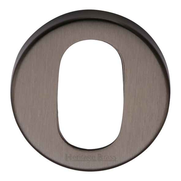 V4009-MB • Matt Bronze • Heritage Brass Modern Concealed Oval Cylinder Escutcheon