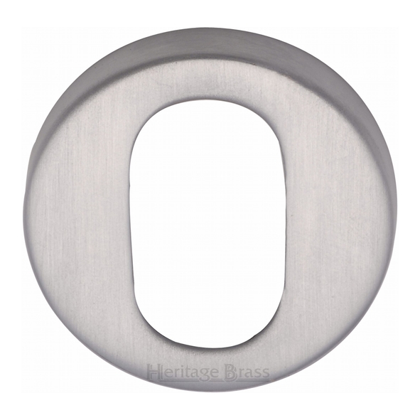 V4009-SC  Satin Chrome  Heritage Brass Modern Concealed Oval Cylinder Escutcheon