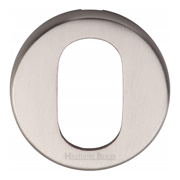 V4009-SN • Satin Nickel • Heritage Brass Modern Concealed Oval Cylinder Escutcheon