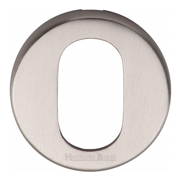 V4009-SN  Satin Nickel  Heritage Brass Modern Concealed Oval Cylinder Escutcheon