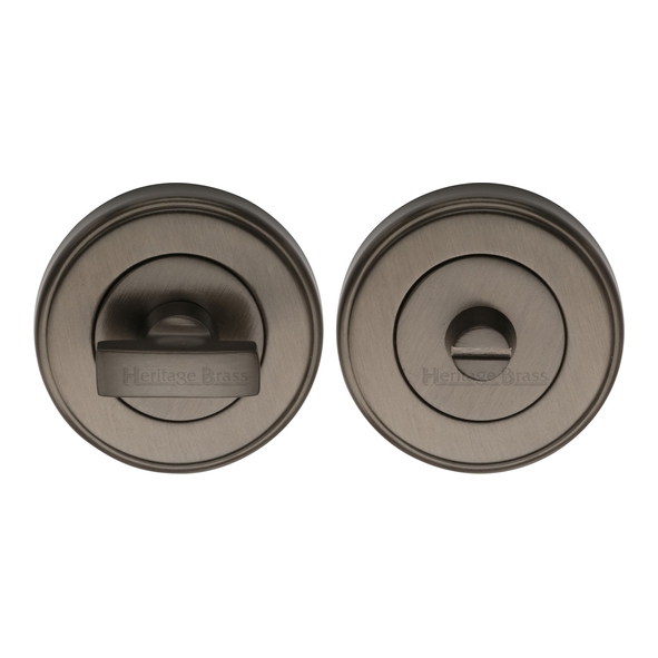 V4040-MB • Matt Bronze • Heritage Brass Edged Round Bathroom Turn With Release