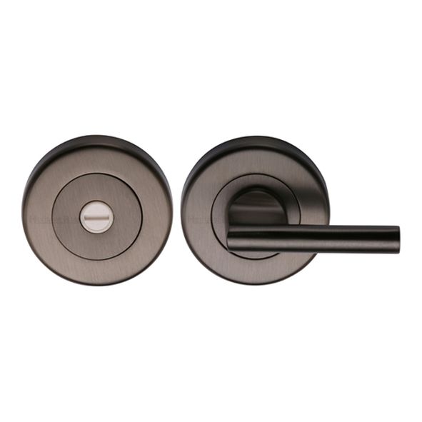 V4044-MB • Matt Bronze • Heritage Brass Plain Round Disabled Bathroom Turn With Release