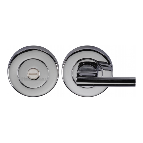 V4044-PC  Polished Chrome  Heritage Brass Plain Round Disabled Bathroom Turn With Release