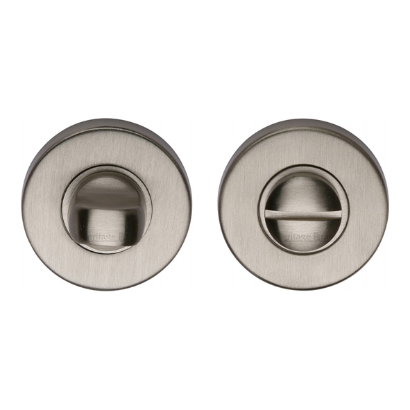 V4049-SN  Satin Nickel  Heritage Brass Modern Small Bathroom Turn With Release