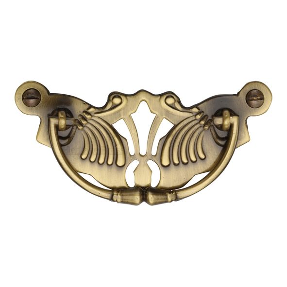 V5021-AT • 90 x 40mm • Antique Brass • Heritage Brass Angel Cabinet Drop Handle