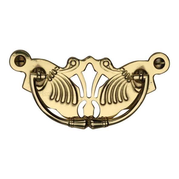 V5021-PB • 90 x 40mm • Polished Brass • Heritage Brass Angel Cabinet Drop Handle