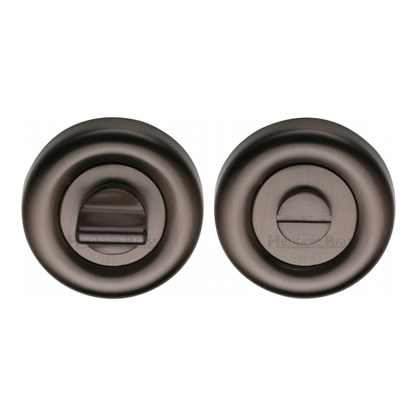 V6720-MB • Matt Bronze • Heritage Brass Colonial Round Bathroom Turns and Releases