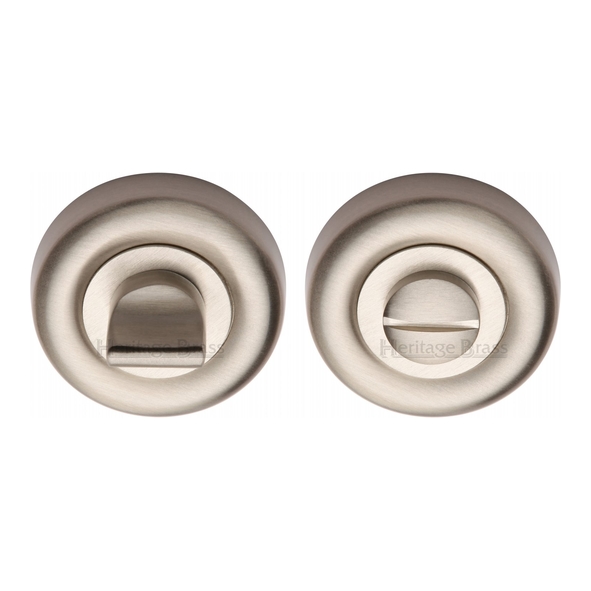 V6720-SN  Satin Nickel  Heritage Brass Colonial Round Bathroom Turns and Releases