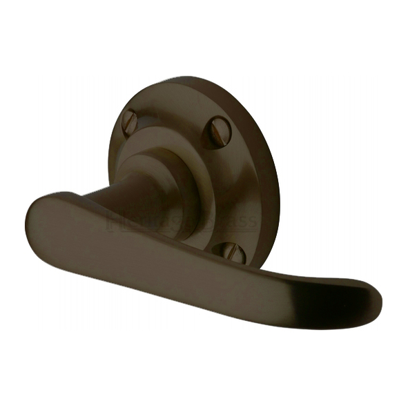 V720-MB • Matt Bronze • Heritage Brass Windsor Levers On Traditional Round Roses