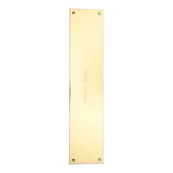 V740 350-PB  350 x 076mm  Polished Brass  Heritage Brass Rectangular Finger Plate