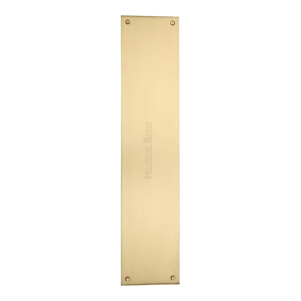 V740 350-SB  350 x 076mm  Satin Brass  Heritage Brass Rectangular Finger Plate