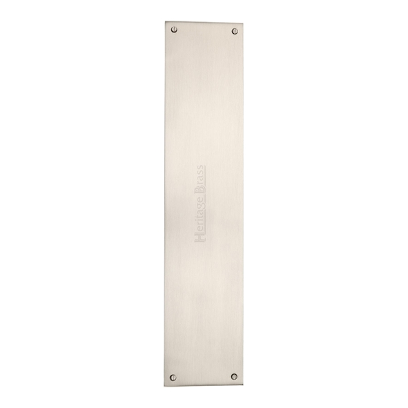 V740 350-SN  350 x 076mm  Satin Nickel  Heritage Brass Rectangular Finger Plate