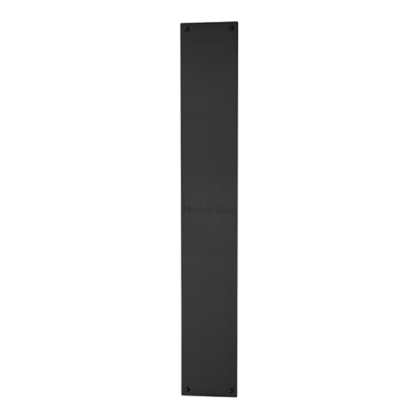 V740 500-BKMT  500 x 076mm  Matt Black  Heritage Brass Rectangular Finger Plate