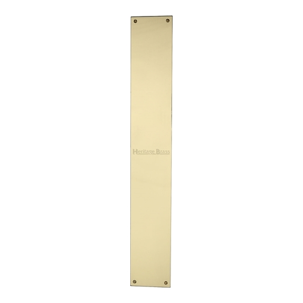 V740 500-PB  500 x 076mm  Polished Brass  Heritage Brass Rectangular Finger Plate