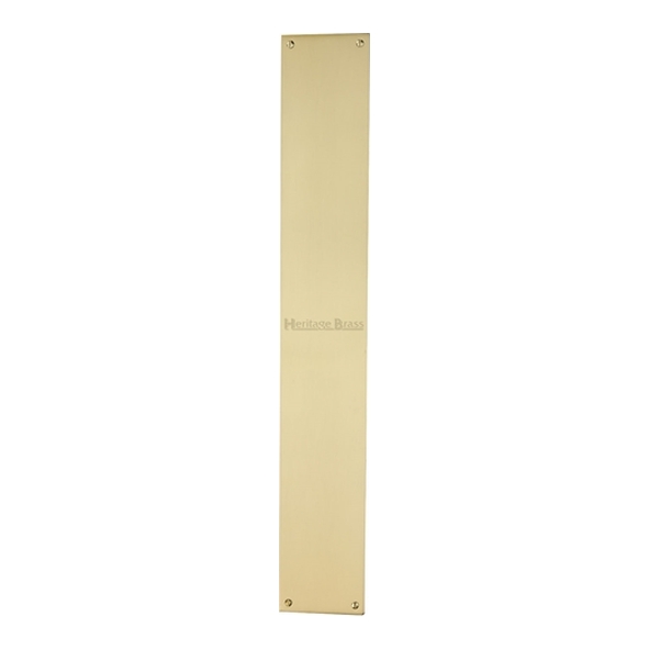 V740 500-SB  500 x 076mm  Satin Brass  Heritage Brass Rectangular Finger Plate