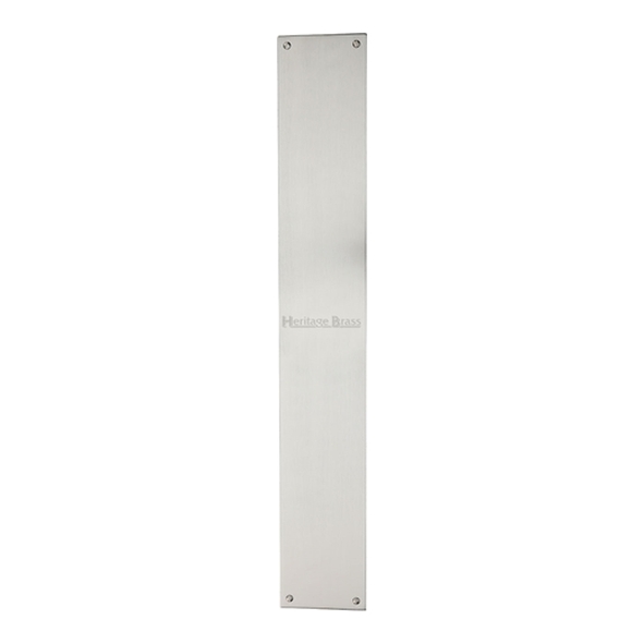 V740 500-SN  500 x 076mm  Satin Nickel  Heritage Brass Rectangular Finger Plate