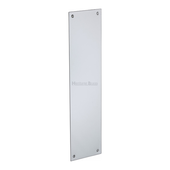 V740 305-PC • 305 x 076mm • Polished Chrome • Heritage Brass Rectangular Finger Plate