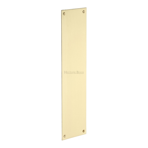 V740 305-SB  305 x 076mm  Satin Brass  Heritage Brass Rectangular Finger Plate