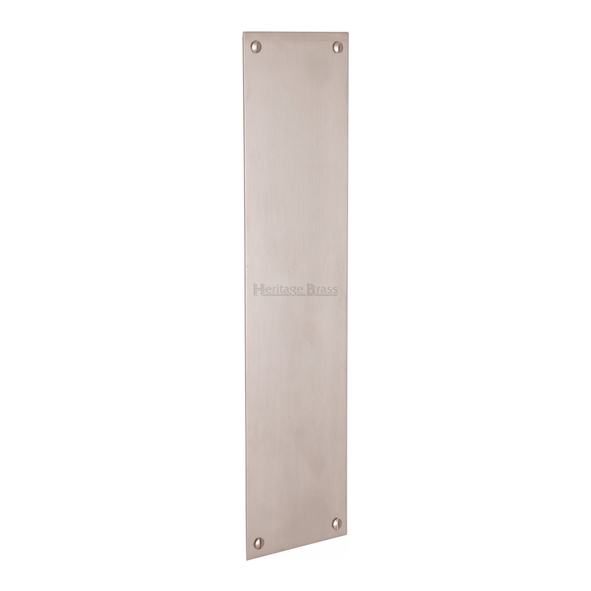 V740 305-SN  305 x 076mm  Satin Nickel  Heritage Brass Rectangular Finger Plate