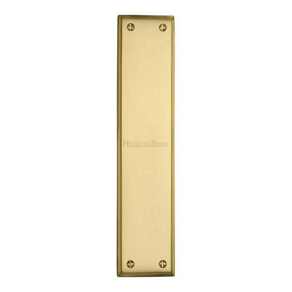 V743-SB • 282 x 064mm • Satin Brass • Heritage Brass Edged Cast Finger Plate