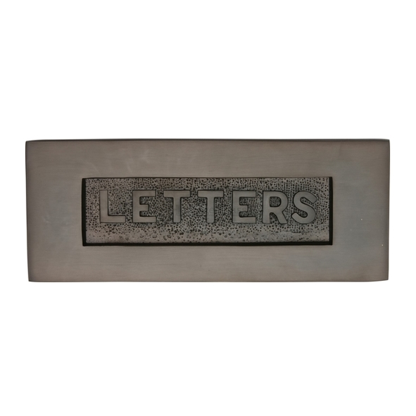 V845-MB • 254 x 101mm • Matt Bronze • Victorian Sprung Letter Plate With Knocker