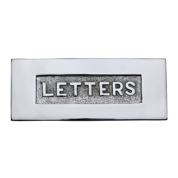 V845-PC • 254 x 101mm • Polished Chrome • Victorian Sprung Letter Plate With Knocker