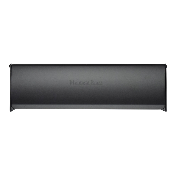 V860 280-BKMT  280 x 082mm  Matt Black  Heritage Brass Internal Letter Tidy