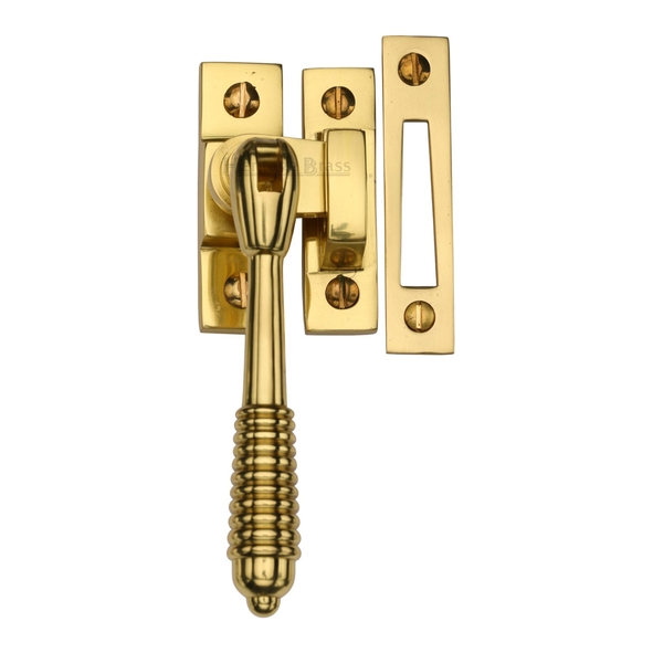 V894 MP/HP-PB � Polished Brass � Heritage Brass Reeded Casement Fastener