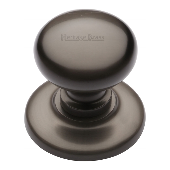 V901-MB • 78mm Rose x 68mm Knob • Matt Bronze • Heritage Brass Bun Centre Door Knob