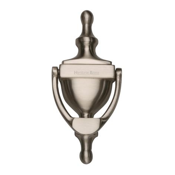 V910 152-SN • 152mm • Satin Nickel • Heritage Brass Urn Pattern Door Knocker