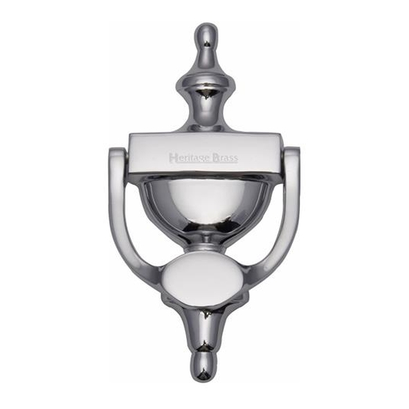 V910 195-PC  195mm  Polished Chrome  Heritage Brass Urn Pattern Door Knocker