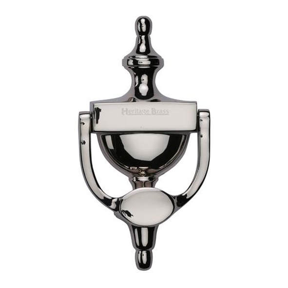 V910 195-PNF  195mm  Polished Nickel  Heritage Brass Urn Pattern Door Knocker