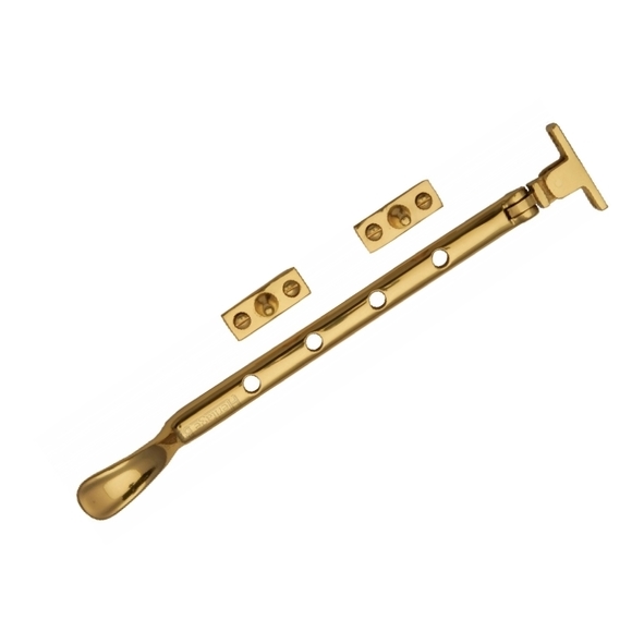 V990 10-PB  254mm  Polished Brass  Heritage Brass Victorian Casement Stay