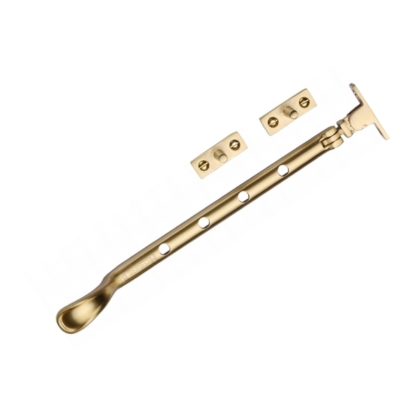 V990 10-SB  254mm  Satin Brass  Heritage Brass Victorian Casement Stay