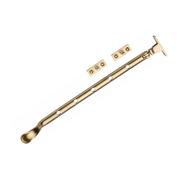 V990 12-SB  305mm  Satin Brass  Heritage Brass Victorian Casement Stay