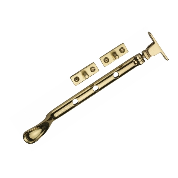 V990 8-PB  203mm  Polished Brass  Heritage Brass Victorian Casement Stay