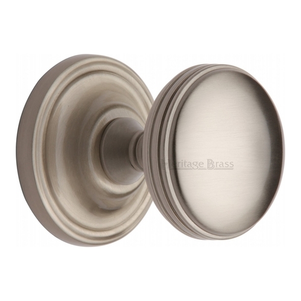 WHI6429-SN  Satin Nickel  Heritage Brass Whitehall Mortice Knobs On Concealed Fix Roses