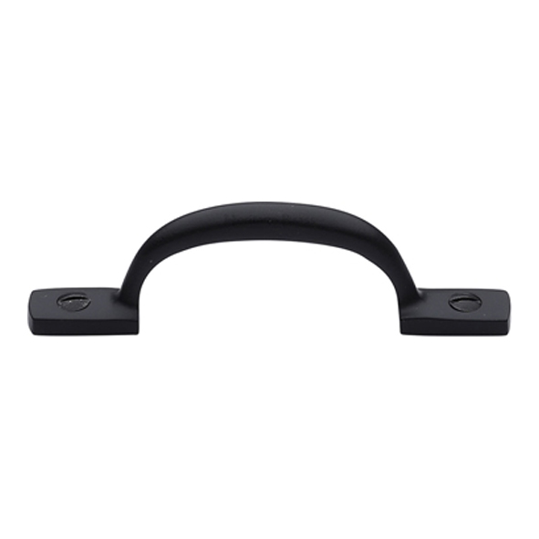 V1090 102-BKMT  102 x 28mm  Matt Black  Heritage Brass Straight Face Fixing Cabinet Handle