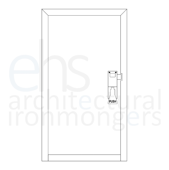 5461-67  Polished Brass Effect  Format Push Pad Panic Latch