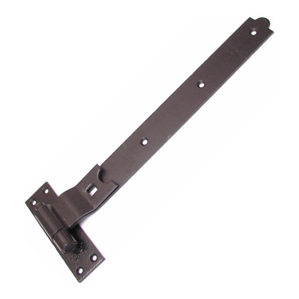 130-0250-BK  0250mm  Black [500 - 750mm wide leaf]  Cranked Steel Hook & Band Hinges