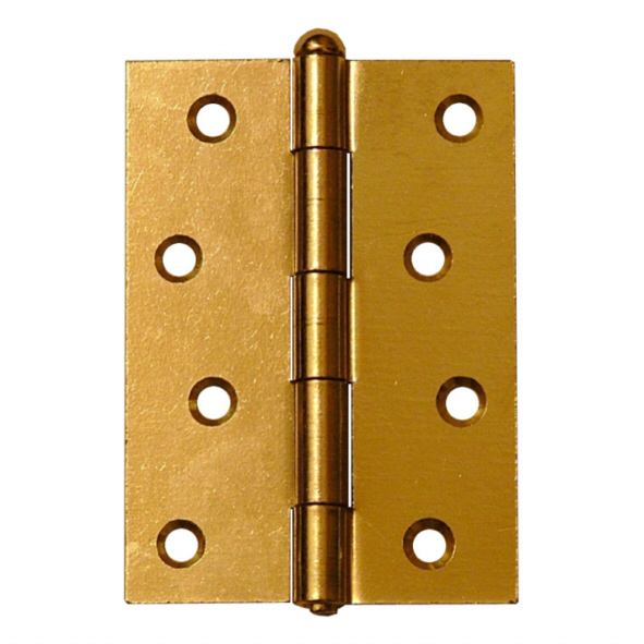 1840-100-EB • 100 x 072mm • Electro Brassed [37.5kg] • Cranked Loose Square Corner Pin Steel Butt Hinges