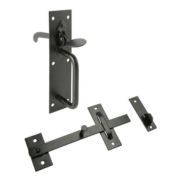 20/4-BL  Black  Medium Pattern Suffolk Latch