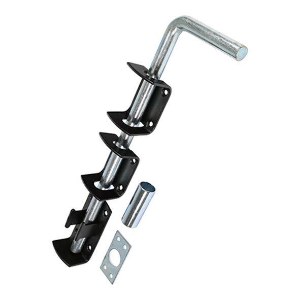 260-0300-BK  300mm  Black  Garage Door Drop Bolt