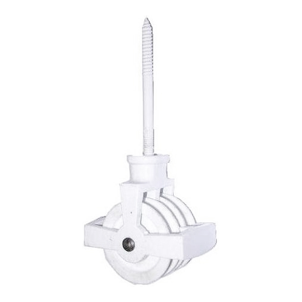 42-WH • Double Wheel Pulley Only • White • For Laundry Hanging Set