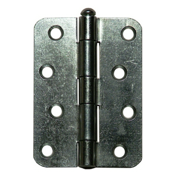 451ZR-100-ZP • 100 x 076mm • Zinc Plated [40kg] • Strong Cranked Loose Pin Radiused Corner Steel Butt Hinges