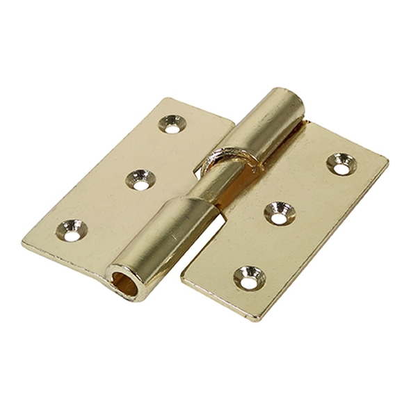 466L-075-EB  075 x 072mm  Left  Electro Brassed [35kg]  Rising Steel Butt Hinges