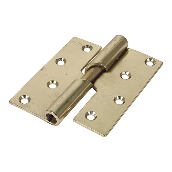 466L-100-EB  100 x 086mm  Left  Electro Brassed [55kg]  Rising Steel Butt Hinges