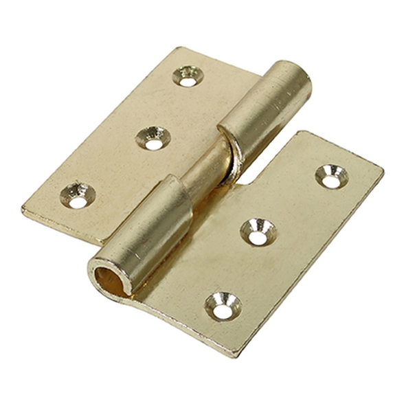 466R-075-EB  075 x 072mm  Right  Electro Brassed [35kg]  Rising Steel Butt Hinges