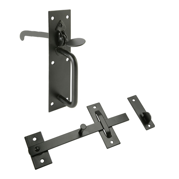 50/4S-BL  Black  Heavy Pattern Suffolk Latch